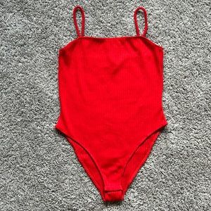 Topshop Ribbed Bodysuit